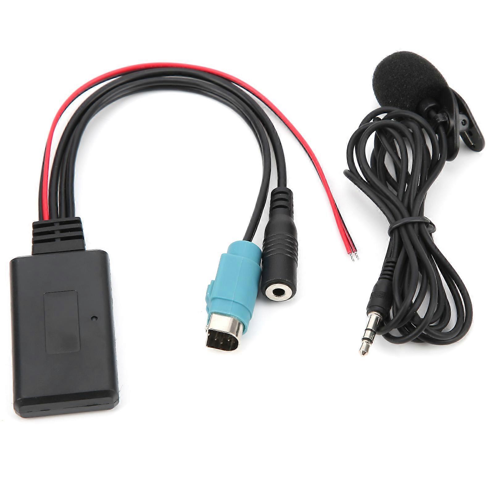 Bluetooth 5.0 AUX Cable Adapter with Microphone Fit for Alpine KCE236B CDA9852/E CDE9887/R NO.67158