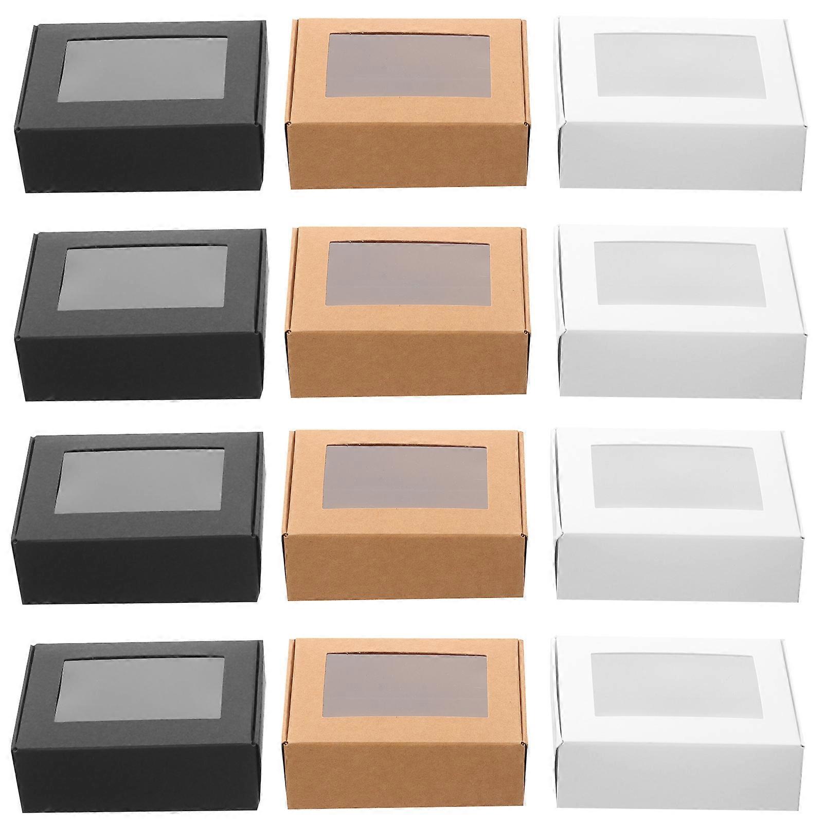 30pcs Soap Wrapping Boxes Party Soap Boxes Soap Wrapping Cases with Clear Window