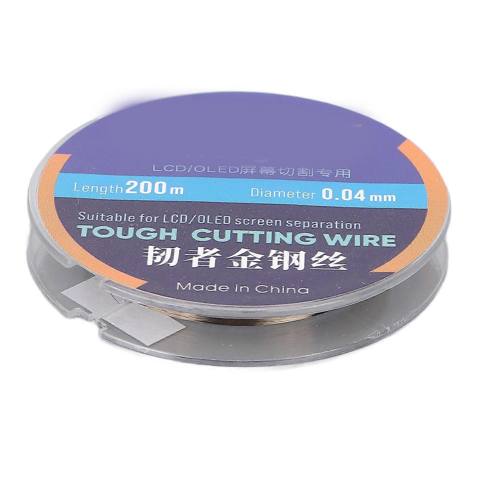 200M Phone LCD Screen Cutting Line High Hardness Steel Phone LCD Screen Separating Wire0.04mm