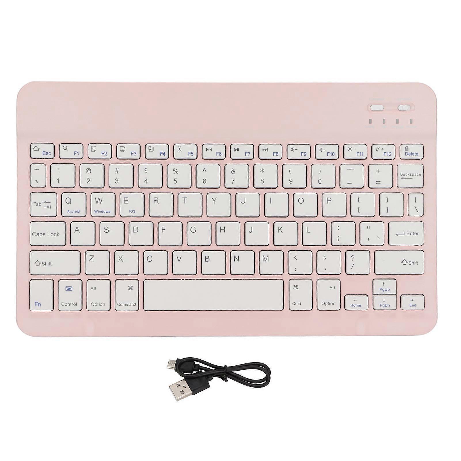 Wireless Keyboard Lock Screen Function Small Portable Stable Connection Long Battery Life Mini Wireless Keyboard for PCPink