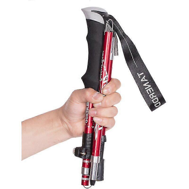 Trekking Poles, 1 Pcs Nordic Walking Poles, Adjustable 110-130cm Lightweight, Foldable and Adjustable Aluminum Telescopic Trekking Poles Easy for Hiki