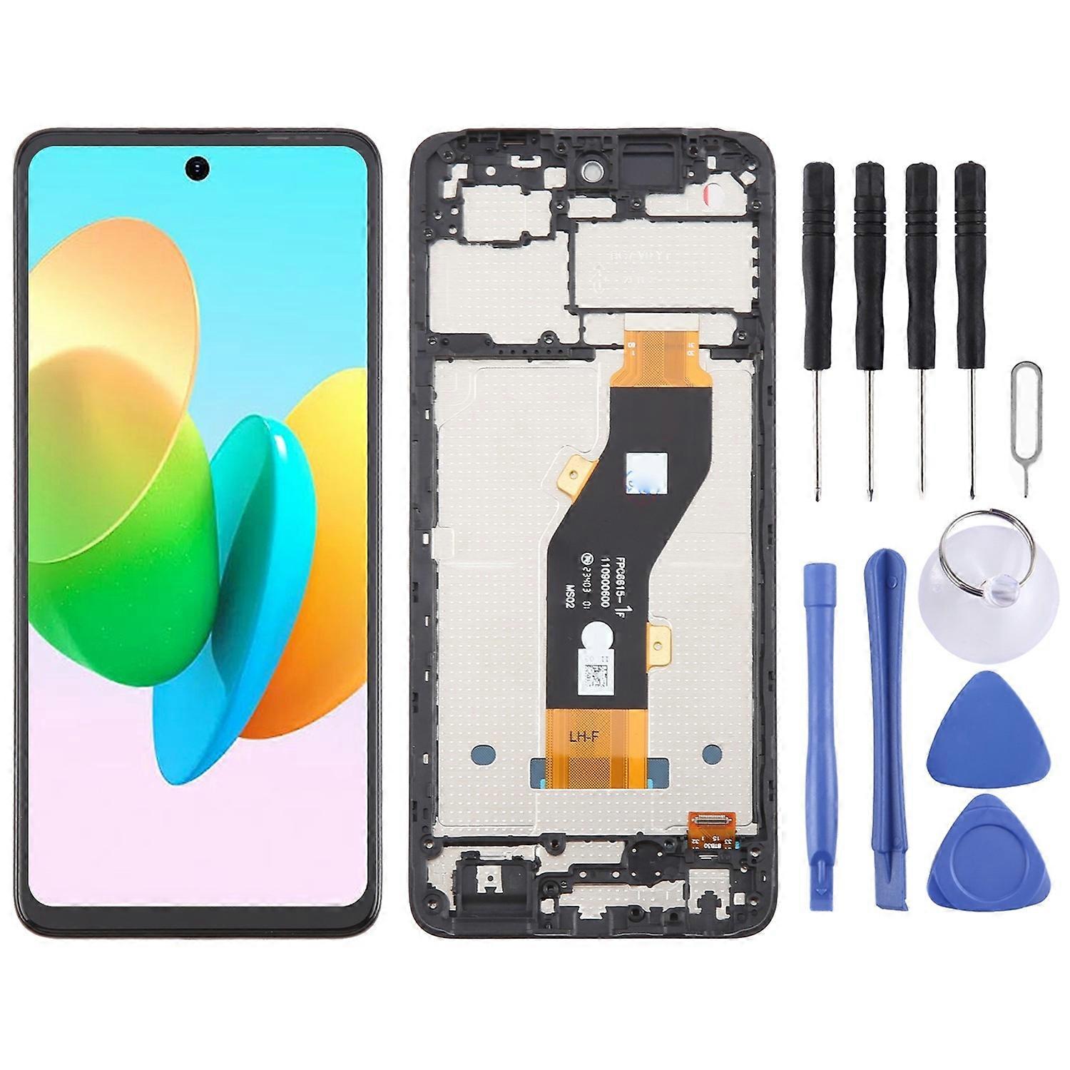 LCD + Touch Screen With Frame For Tecno Spark 20C BG7n