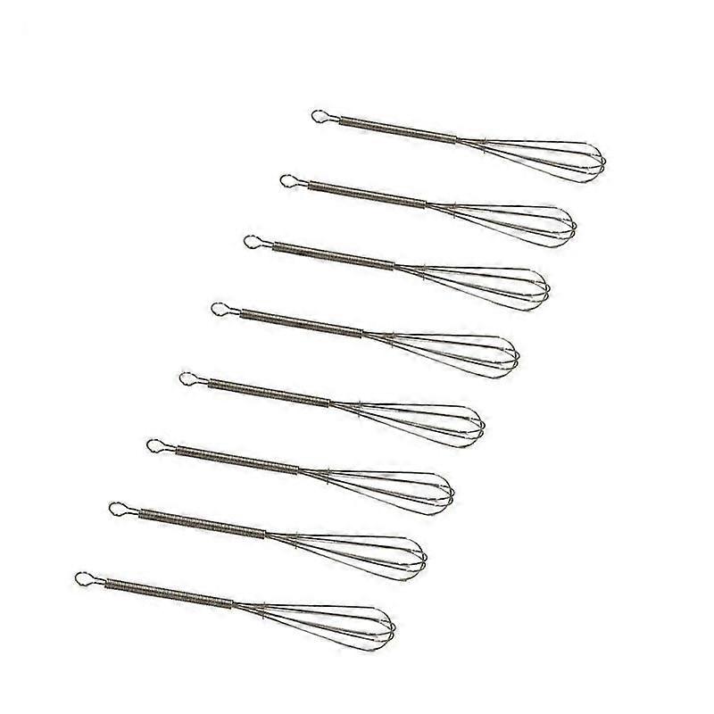Barsinfi 8pcs Mini Balloon Whisk 7in Versatile Manual Whisk Stirrer