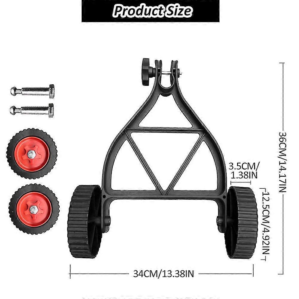 Universal String Trimmer Grass Eater Weed Cutter Adjustable Support Wheels Set for Cordless Grass Trimmer Auxiliary Wheel