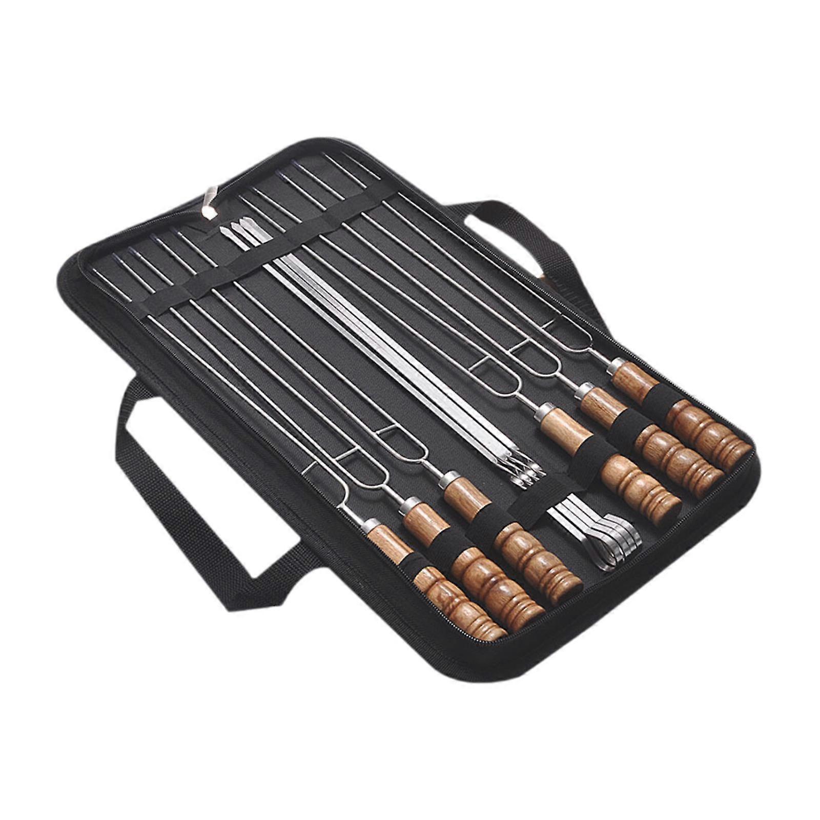 10 stk grilling Kabob spyd rustfritt stål shish kebob pinner for pølser