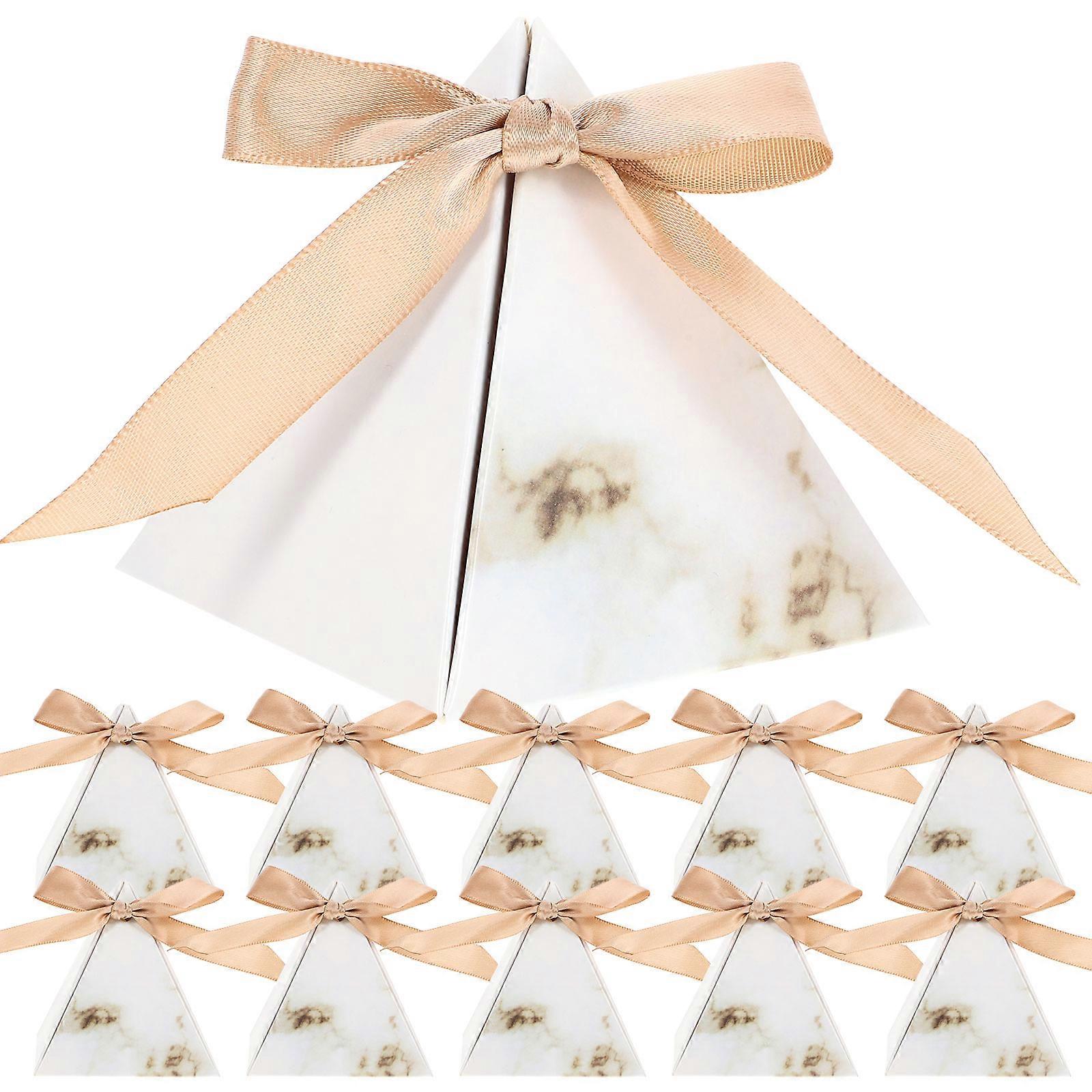 20pcs Pyramid Favor Boxes Candy Boxes Decorative Gift Boxes Wedding Party Candy Boxes