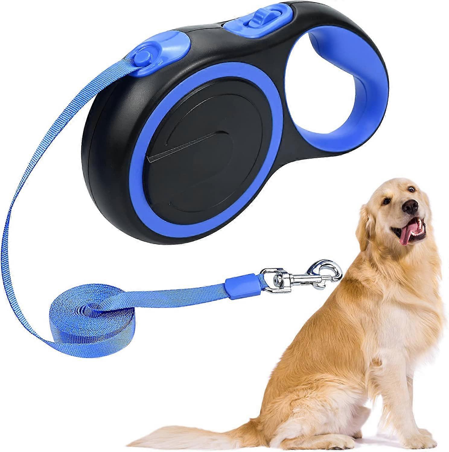 Automatic Retractable Pet Retractor with Non-Slip Handle 5M / 16FT (blue)