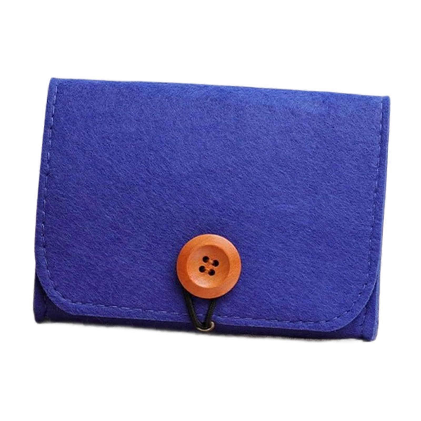 Essential Oil Carrying Bag with Button Closure Small Essential Oil Organizer Blue