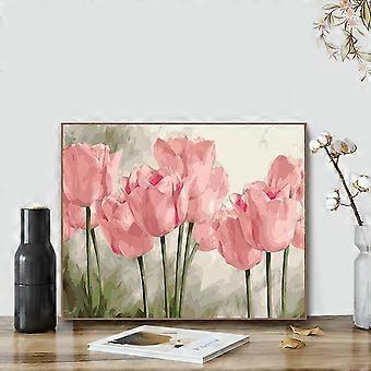 Dipingere con i Numeri Adulti, Fiore Kit di Pittura Acrilica Fai-da-Te per Adulti Principianti, 70x40cm Kit Paint by Numbers Adulti con Pennelli Pittura a Pigmento Acrilico, Senza Cornice (Margherita