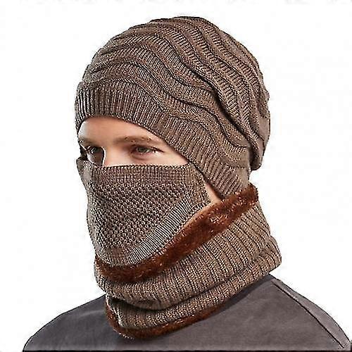 Men's Beanies Almost Full Coverage Beanies Winter Warm High Elastic Face Neck Protector Male Beanies Fashion Knitted Hat