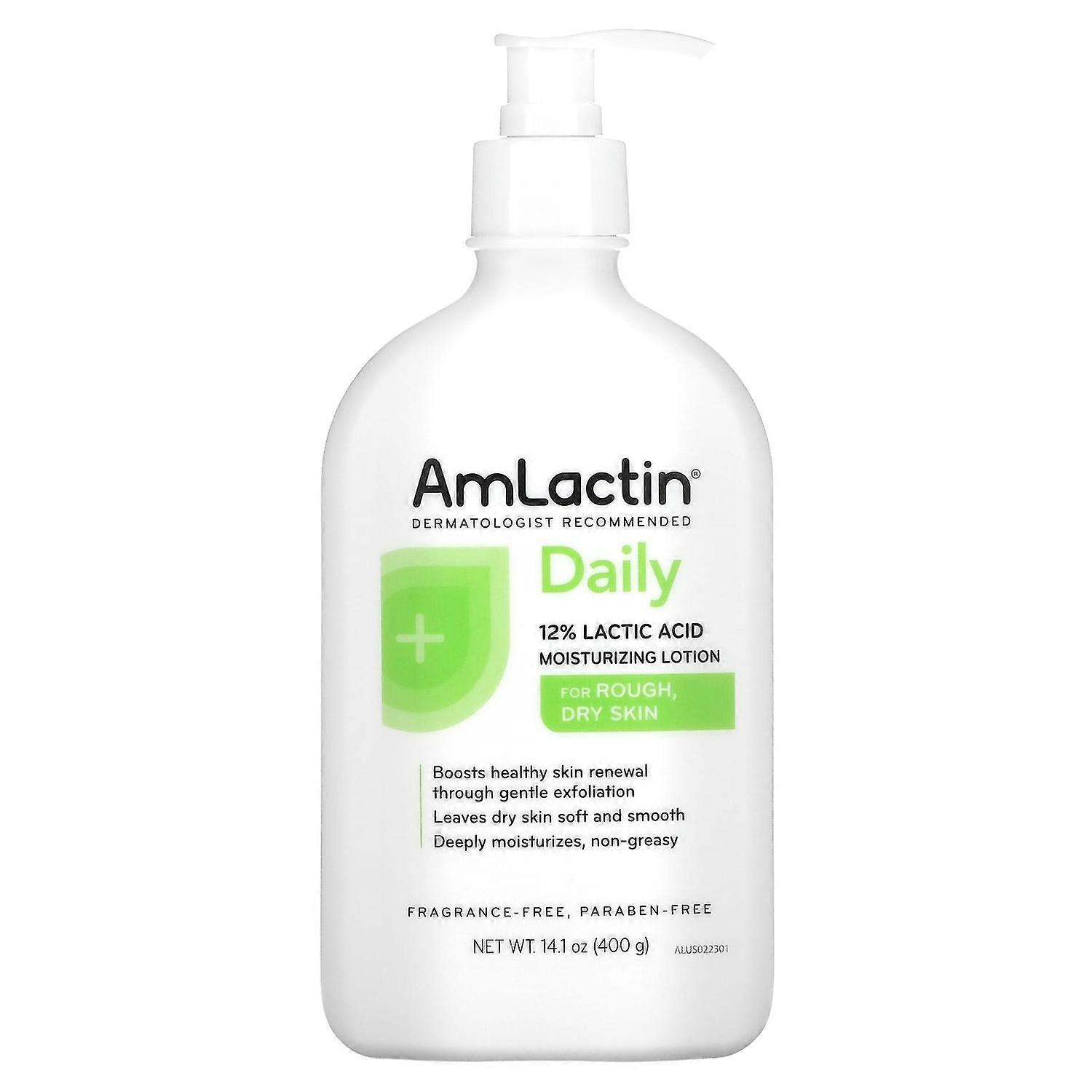 AmLactin, デイリーモイスチャライジングローション、無香料、400g(14.1オンス)