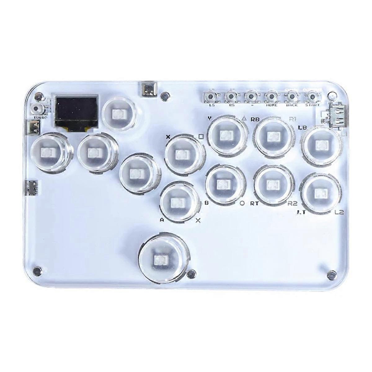 13key Mini-Tastatur Arcade Joystick Hebelloser Controller Kampfsticks Kampfspiel Arcade Stick mit RGB