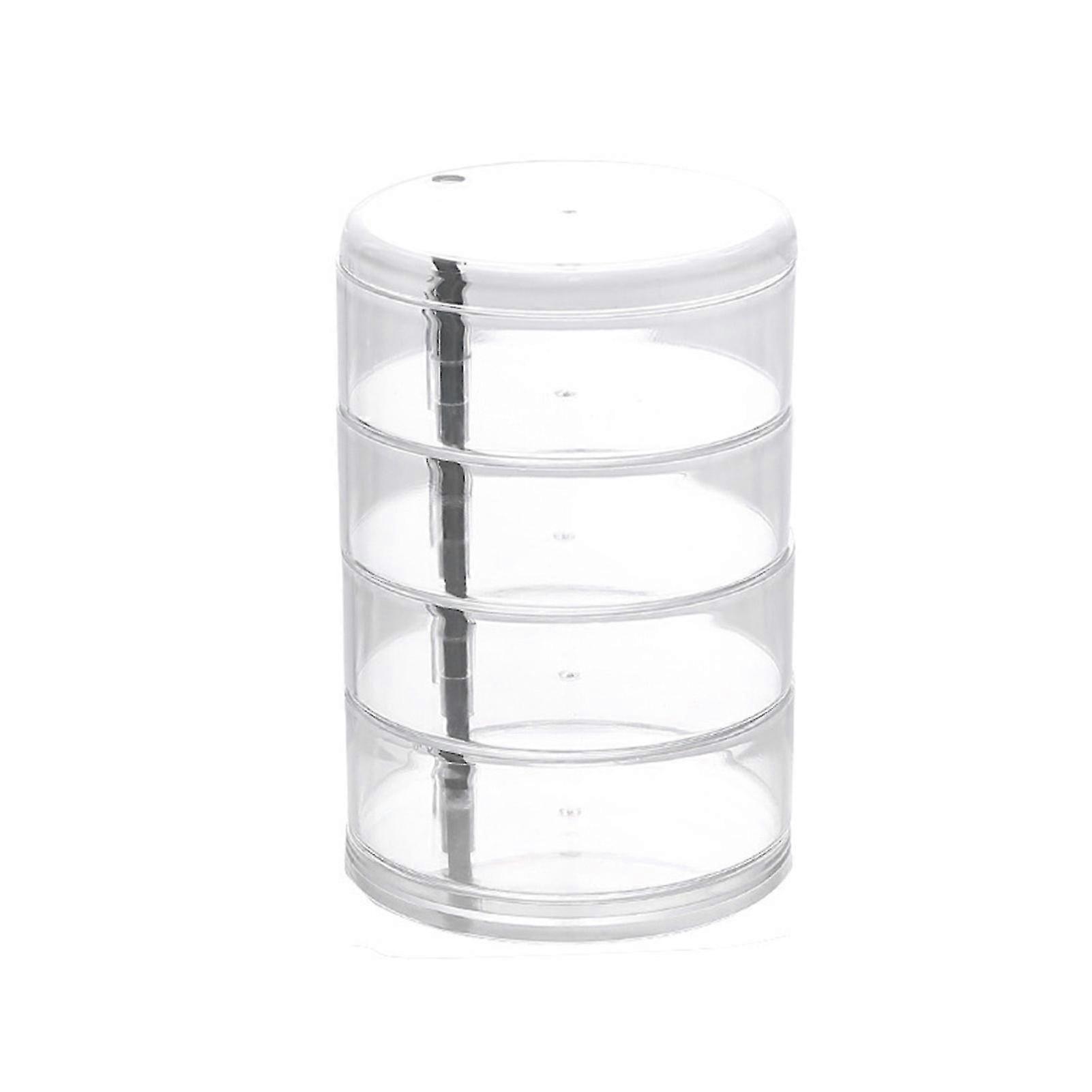 rotatable ornament storage box multi-layer transparent storage organizer for earrings necklaces rings