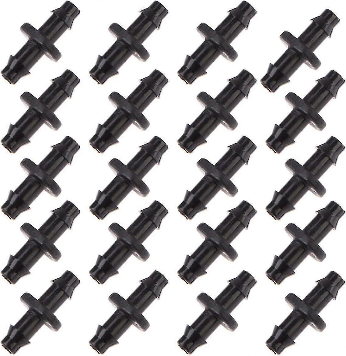uclever lawn irrigation 4/7mm drip connector fitting, 100 pieces (double barbed connector)