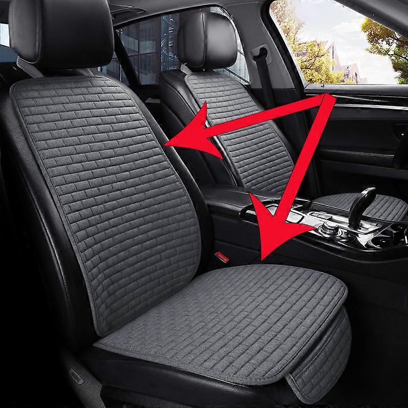 Luamaty Luxury Car Seat Cover Front Rear Backrest Flax Seat Protect Cushion Automobile Seat Cushion Protector Pad Car Covers Mat