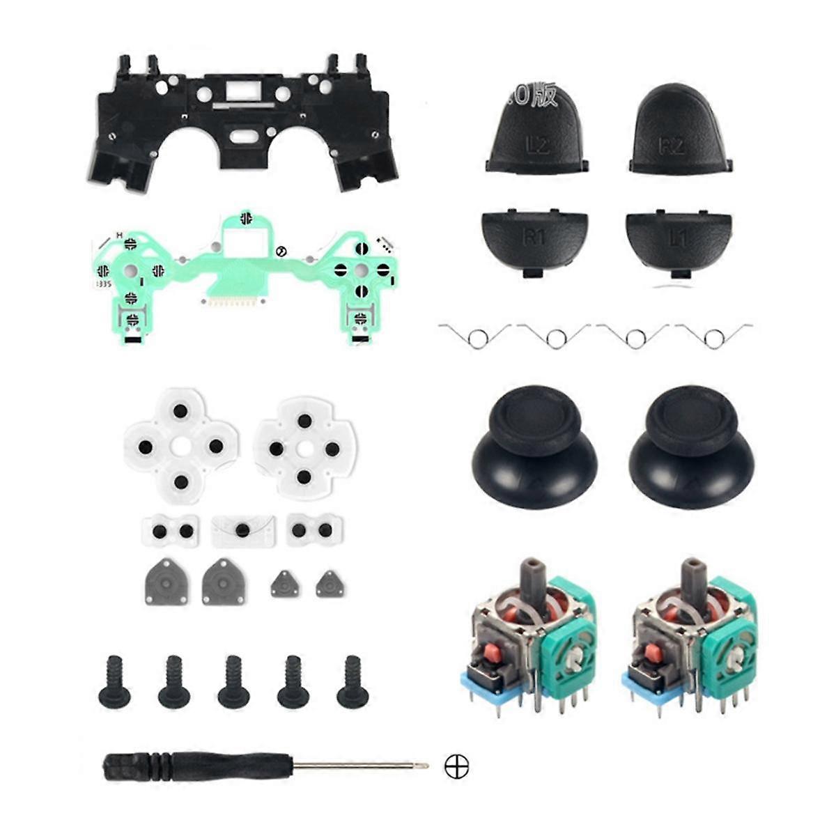 3D Joystick Kit for JDM 011 1100 1000 US Version L1 R1 L2 R2 Trigger Button Conductive Rubber Flex Cable