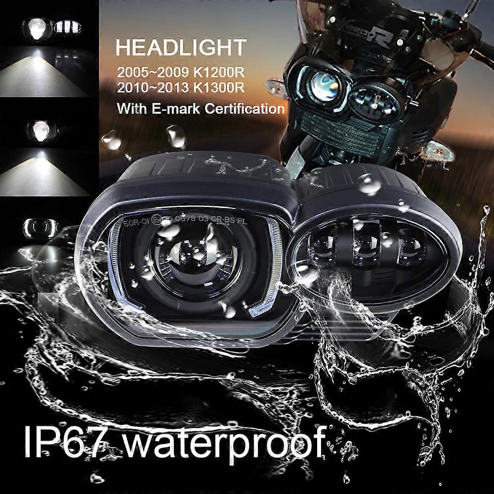 Motorcycle Led Headlight Light adjusted with DRL Headlamp Assembly for ...