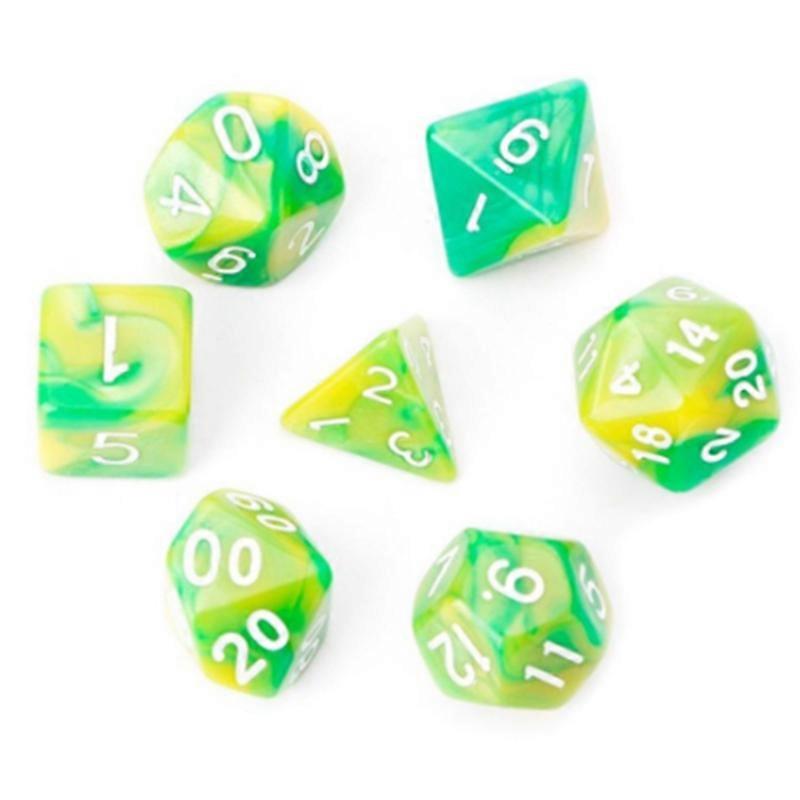 Acrylic Dice Set Board Game Polyhedral Dice Entertainment Accessory for Bar Mahjong Role Playing Games