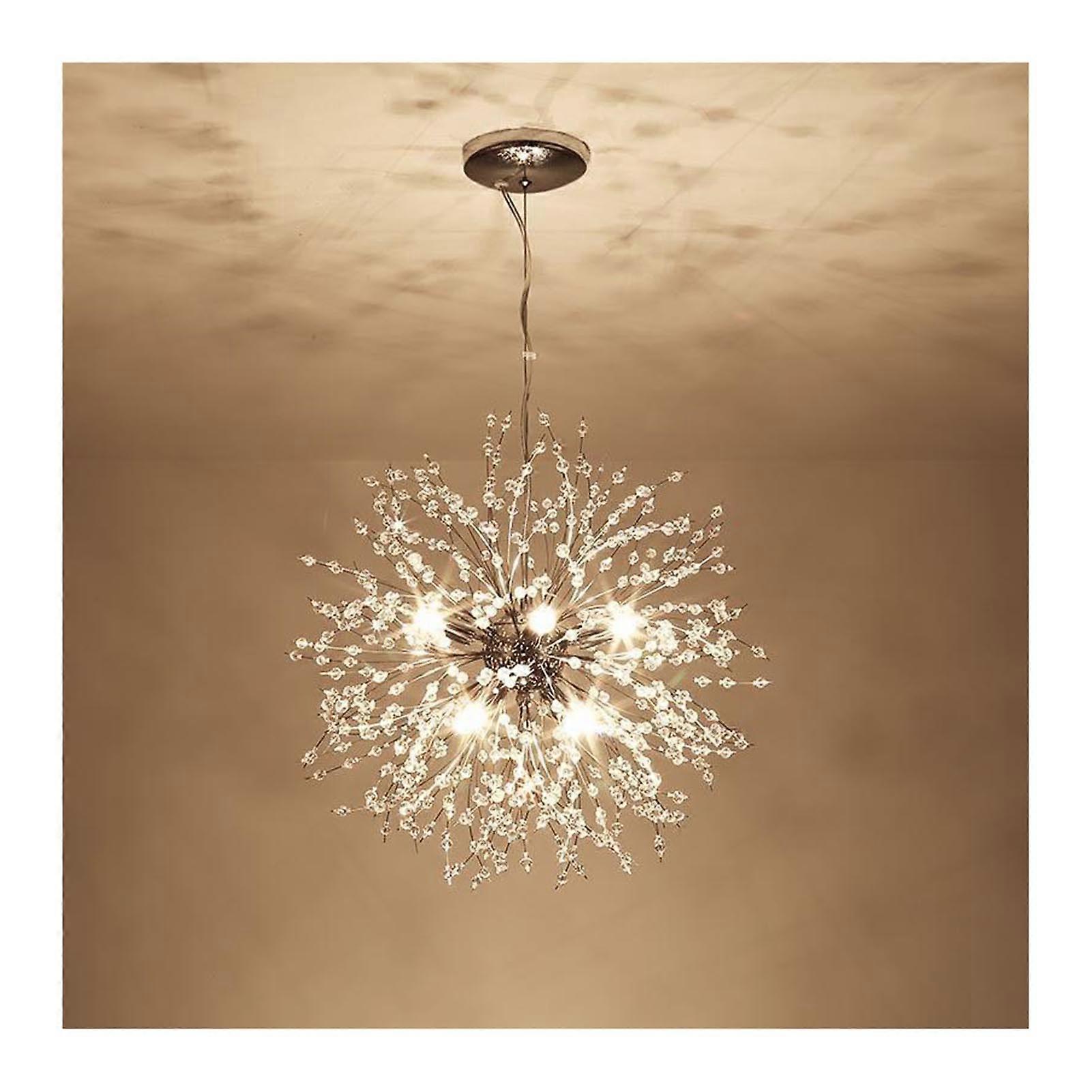 Creative Dandelion Chandelier Crystal Chandelier Lighting LED Hanging Round Modern