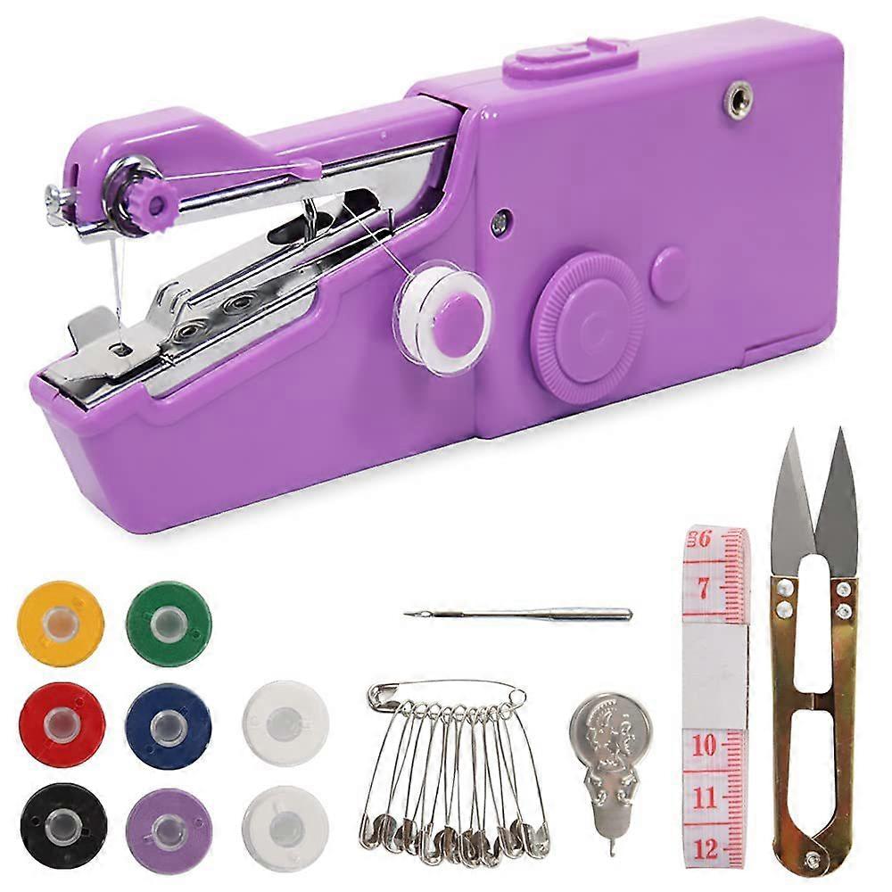 Portable Mini Handheld Sewing Machine Cordless Clothes Quick Stitch Tool