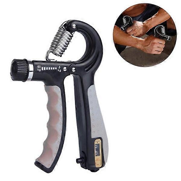 Hand Grip Strengthener Counting Forearm Trainer Workout Finger Exerciser