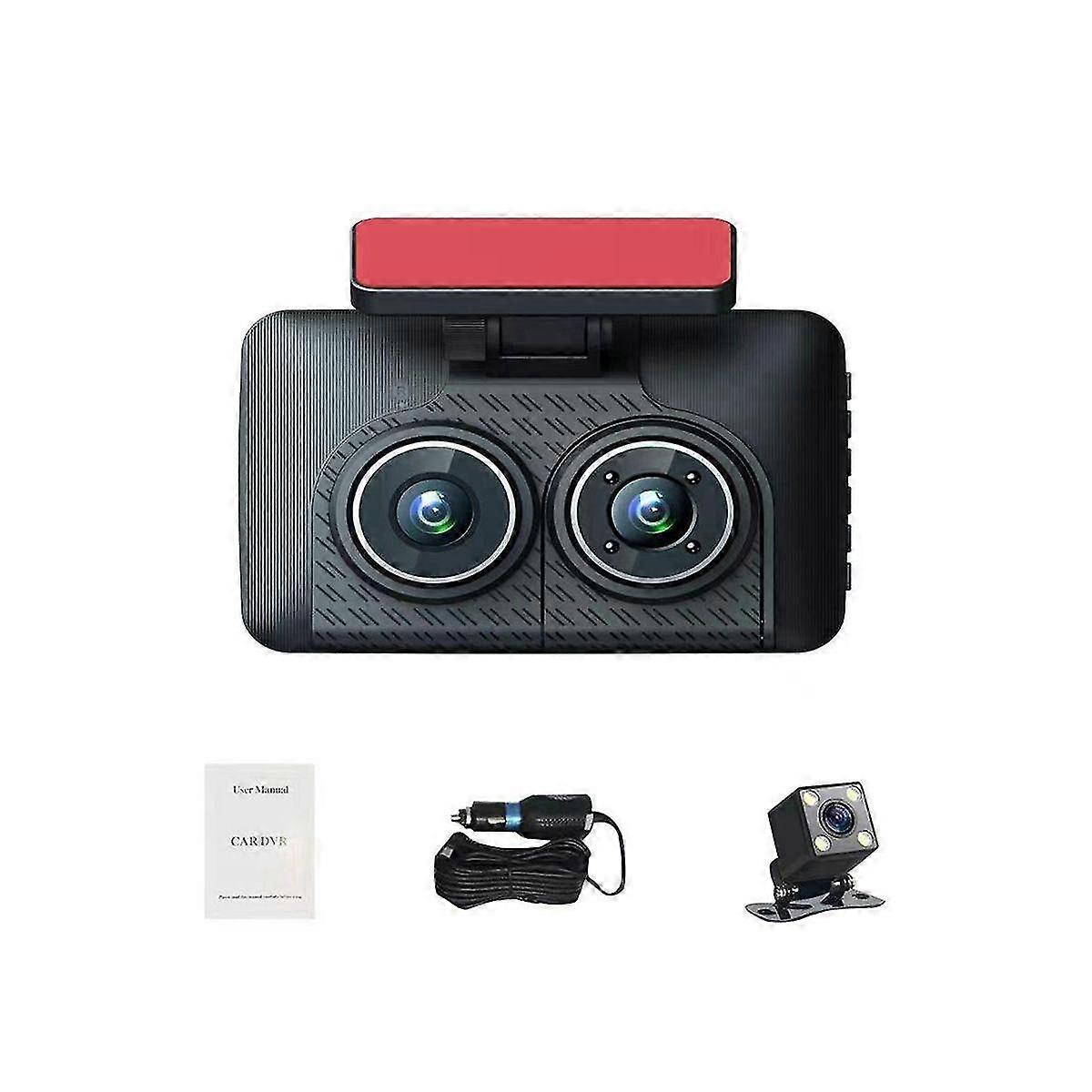 4inch 1080p Three Lens Car Recorder With Parking Monitoring Back-up Video Function Hd Night Vision
