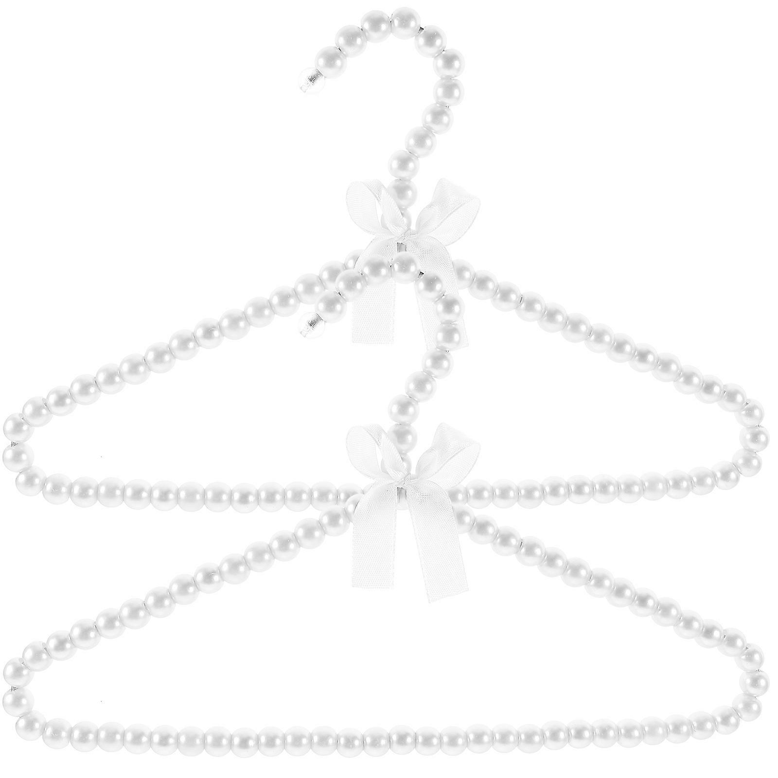 2 stücke Perle Perlen Kleidung Perlen Kleiderbügel Shop Kleidung Display Kleine Kleiderbügel