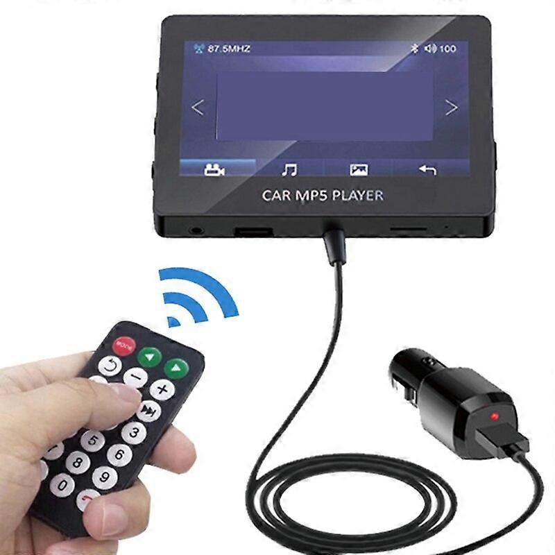 ZK-Bluetooth 5.0 MP5 Music Player FM Transmitter Support TF U Disk With Remote Control Car Multimedia Player