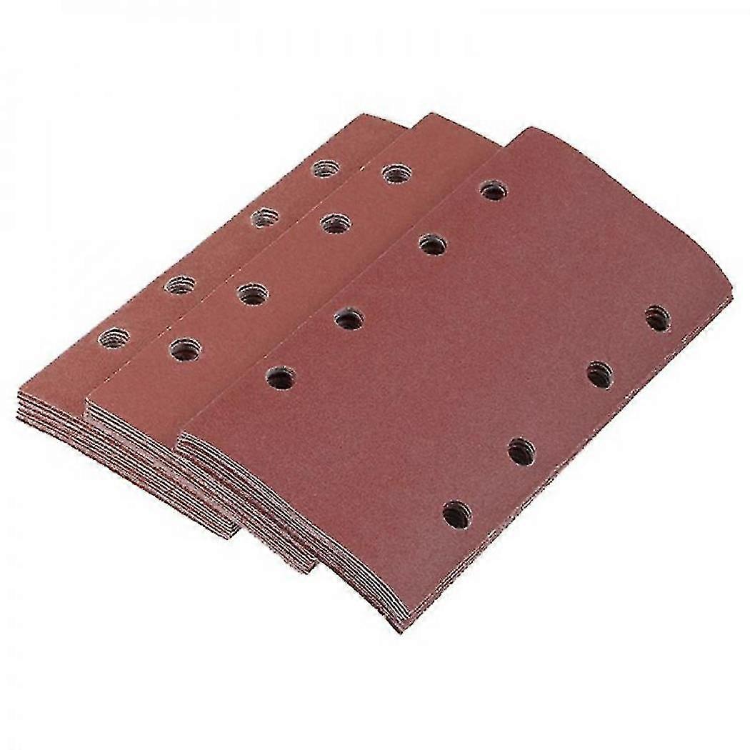 30 Pcs Sanding Pads, Sanding Paper Hook And Loop Sand Sheet 95x185mm Punched 8 Holes Grits 80/120/1