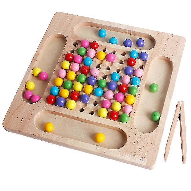 Baoye Children's Wooden Bead Jigsaw Puzzle, Elimination And Concentration Training Educational1pcs Starlight