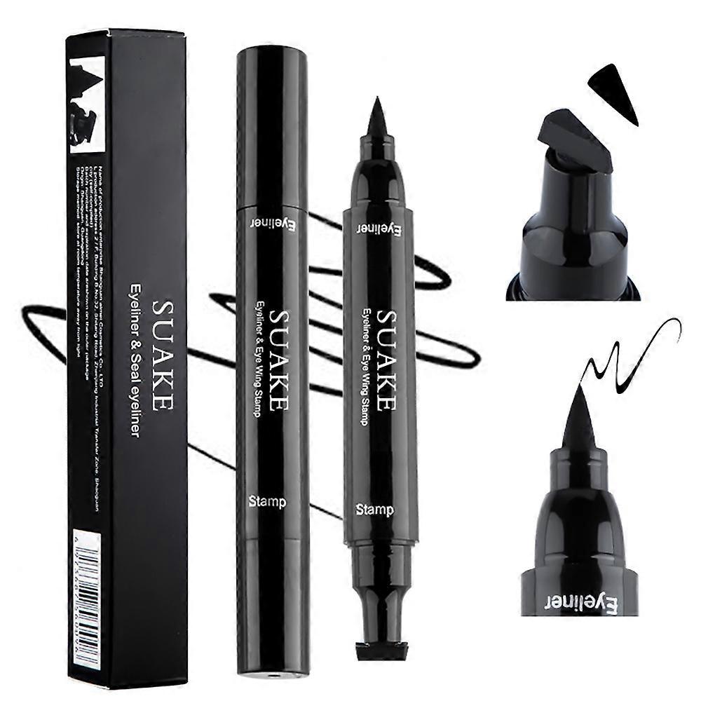 Single Seal Stamp Eyeliner Doppelseitig Schnell trocknend Wasserdicht Schweißbeständiges Make-up Nicht verschmiert