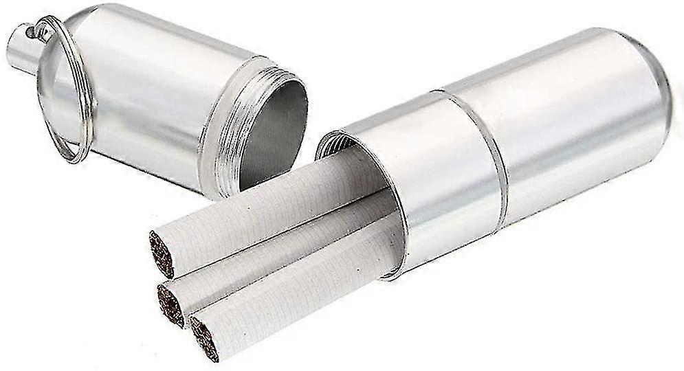 Cigarette Case With Key Ring, Portable Waterproof Cigarette Case, Silver