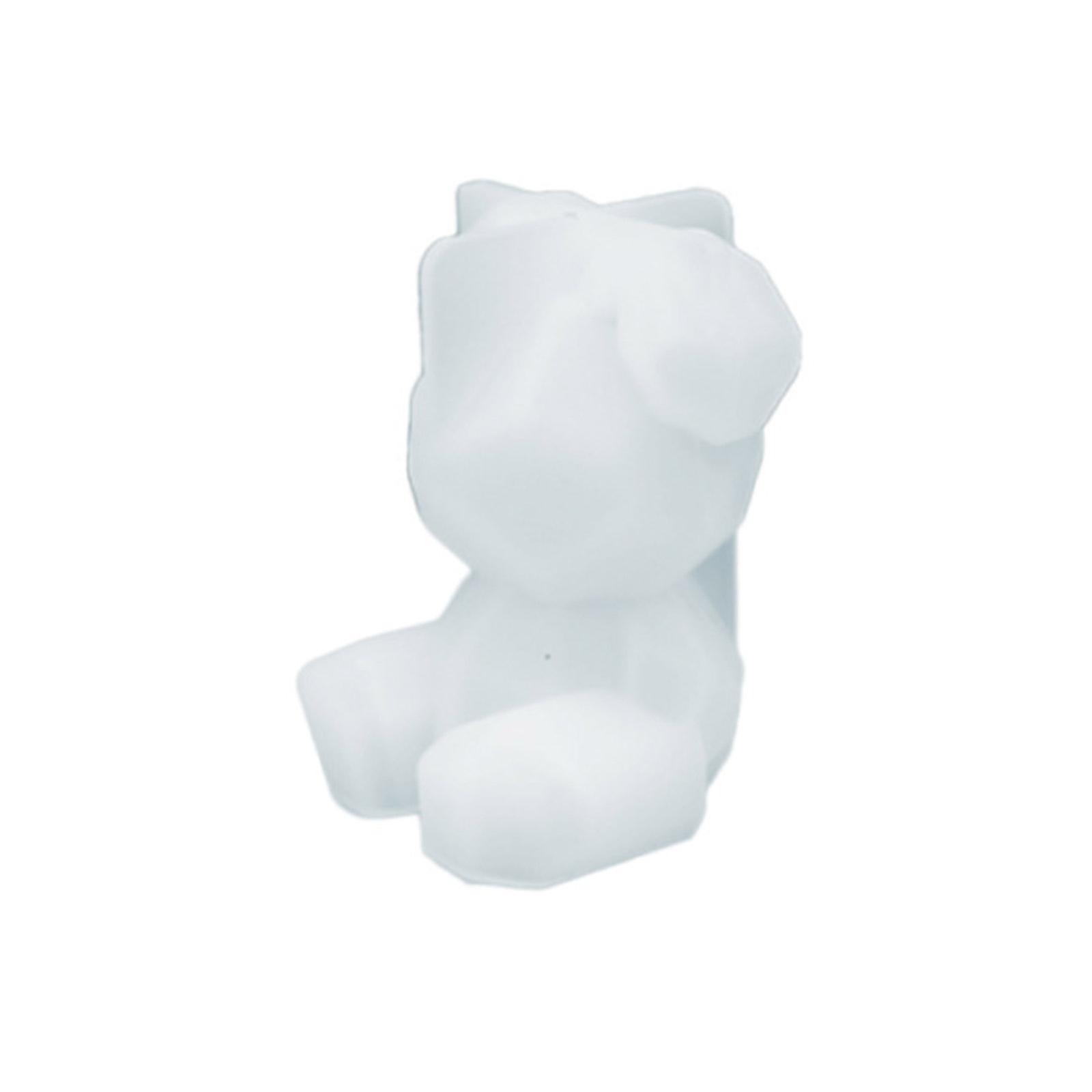 Glossy 3D Bear Rabbit Shape Silicone Molds Keychain Pendant Molds for DIY
