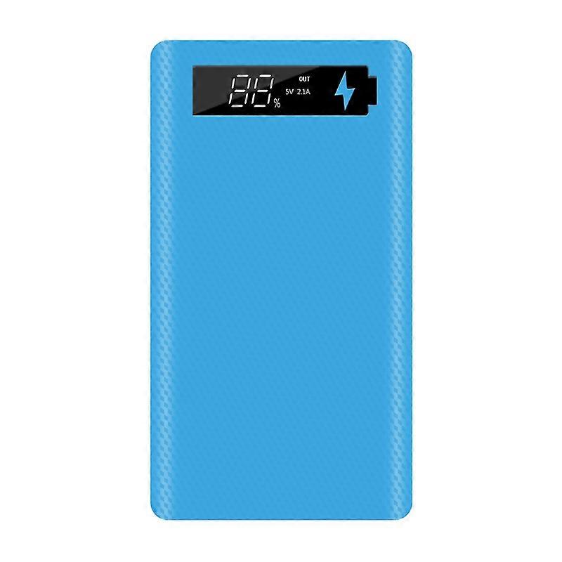 M6 Portable Micro USB Type-C Power Bank Case DIY18650 Battery Charger Box with LCD Screen LED Light for Outdoors