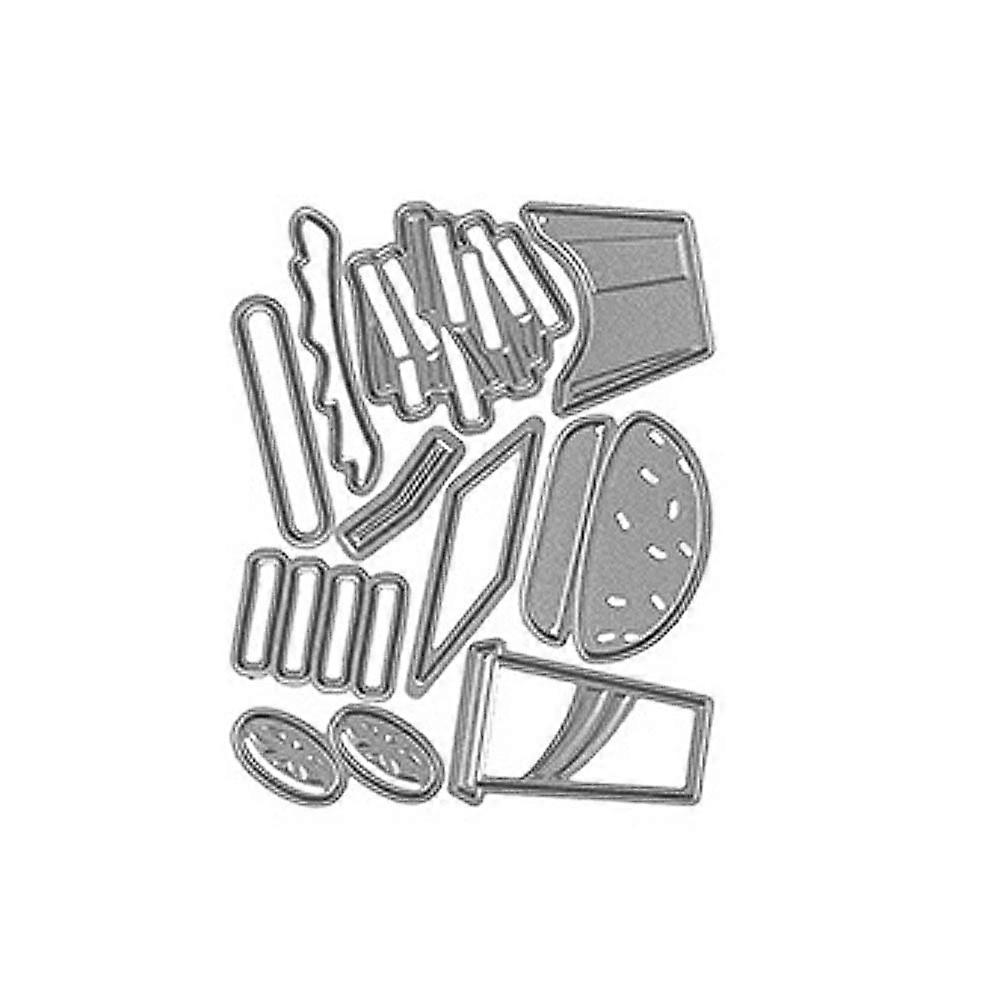Hamburger DIY Cutting Die Scrapbooking Paper Card Decor Embossing Stencil Mold