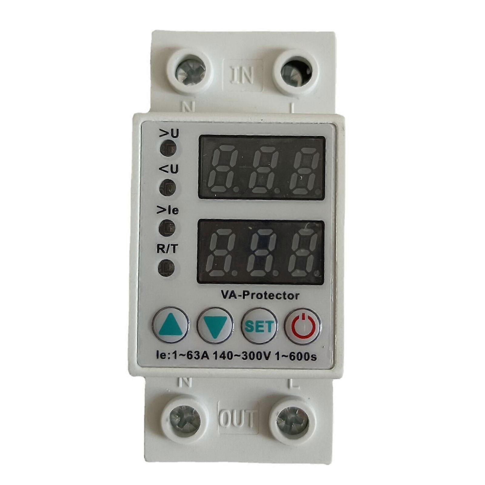 220V Adjustable Voltage Surge Protector Relay with Limit Current for Protection