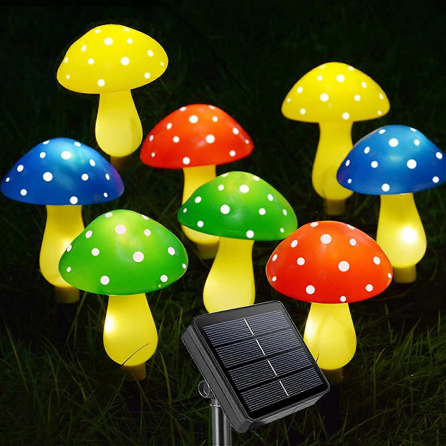 Upgraded 8  Pack Solar Mushroom Lights