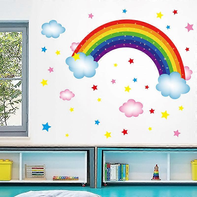 1pc Rainbow stars cloudsWall Decals