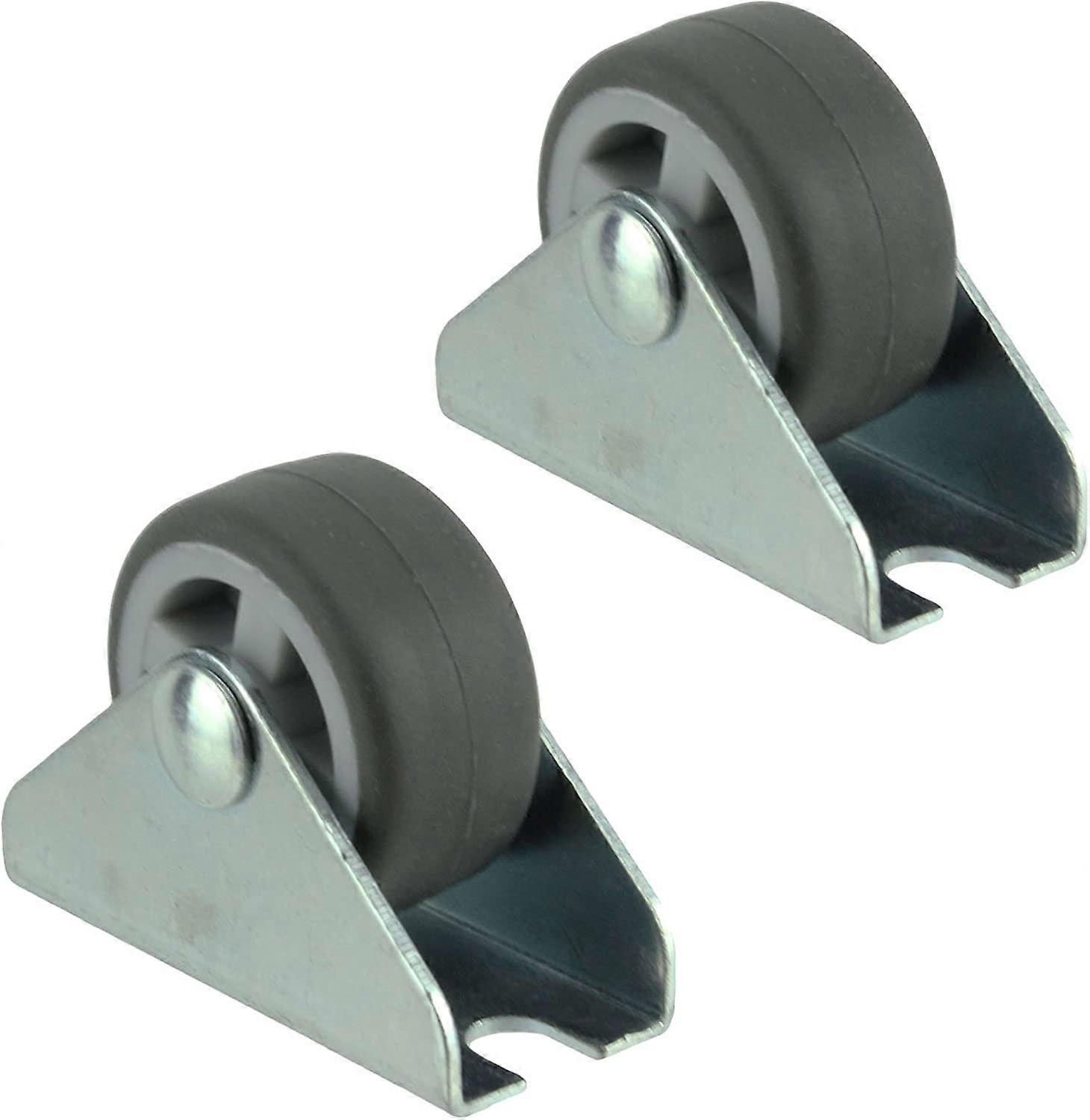Universal Swivel Wheels Fixed Plate Attachment 1'' Mini Wheel (32mm, 2 Pack)