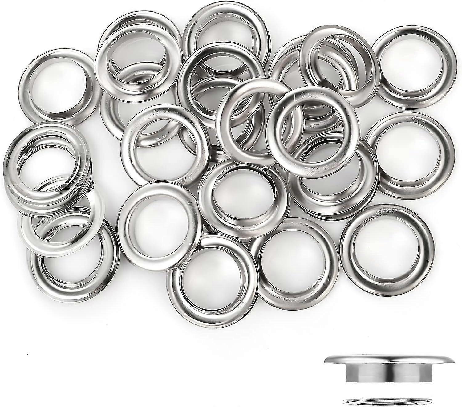 20db 40 mm-es tömítőgyűrű fűzőlyuk készlet fém fűzőlyukak alátétekkel Függönygyűrű ponyva szövetfüggönyökhöz / YY