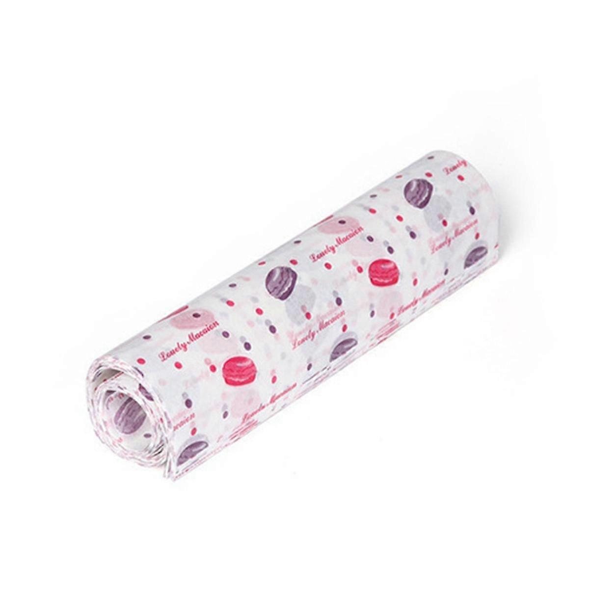 50Pcs Disposable Oilproof Wax Paper for Bread Food Packaging Wrappers Burger Baking Wax Pad Paper,B