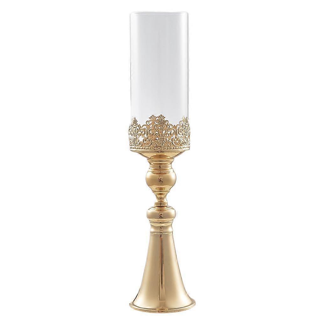 Luxury European Style Candle Holder Stand Candelabrum with Glass Cup S