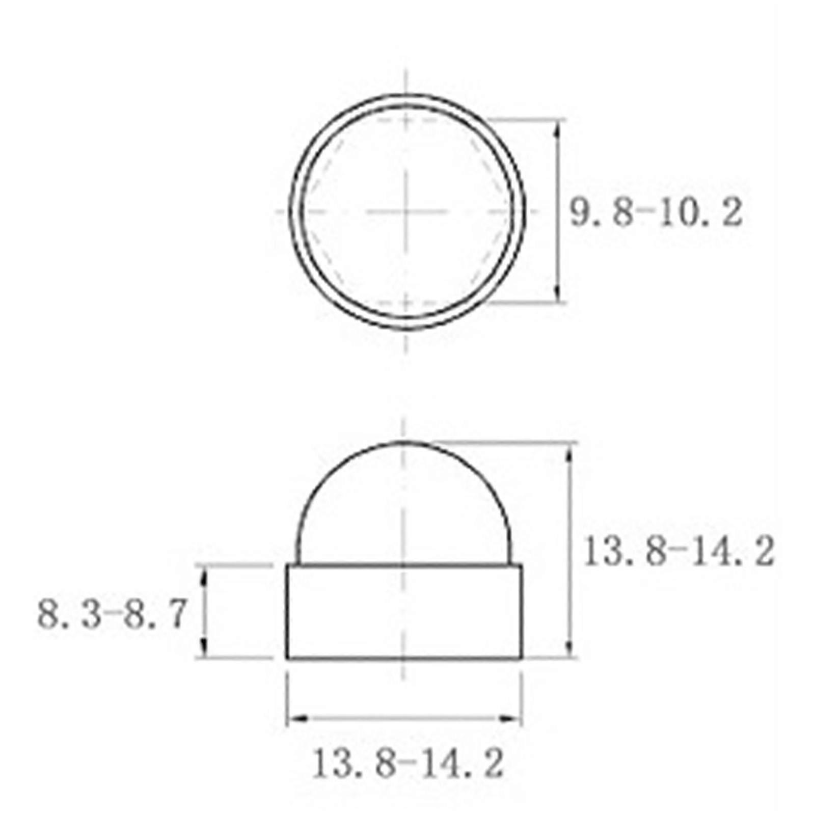 100x M6 M8 M10 M12 Plastic Thread Dome Head Brass  Acorn Hex Nuts -5 Sizes to Choose