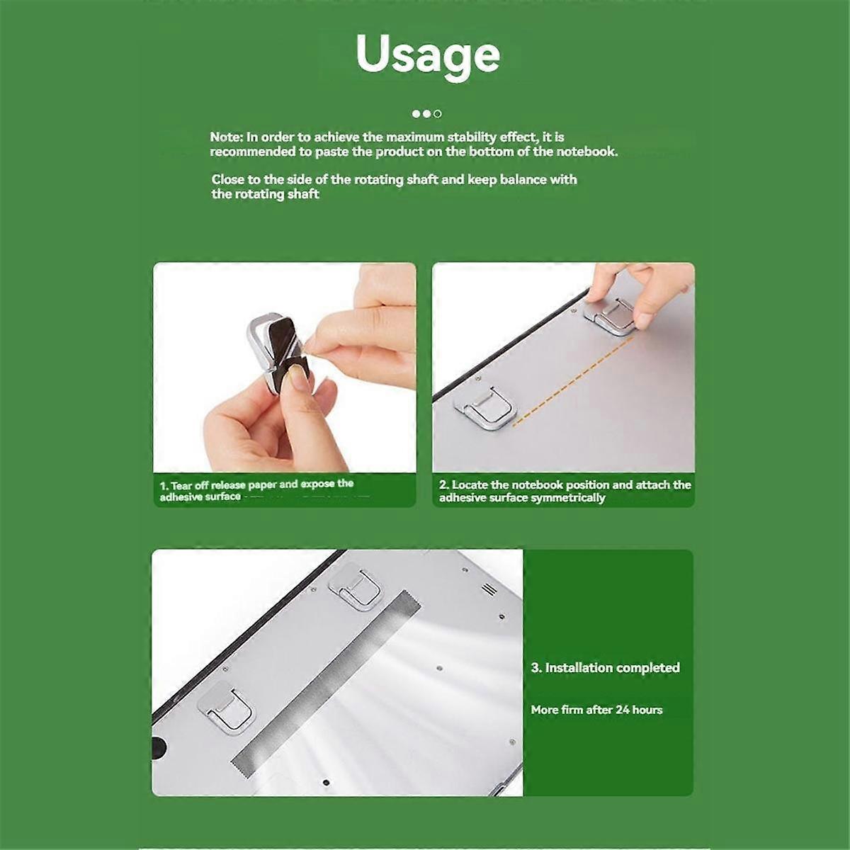 1 زوج أرجل صغيرة غير مرئية لأجهزة الكمبيوتر المحمول الألومنيوم قاعدة دعم المبرد حامل الكمبيوتر المحمول ل Keyboar