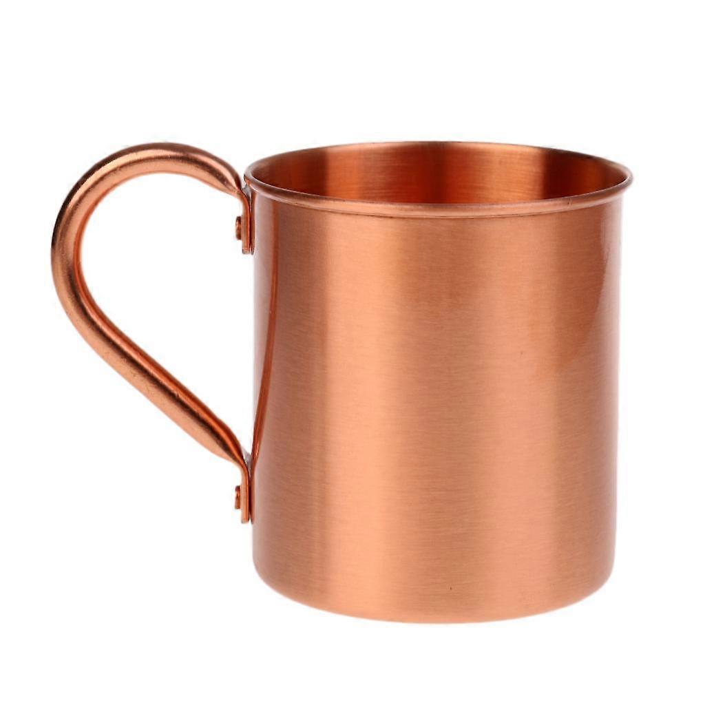 Straight Smooth Solid Pure Copper Beer Mug Ice Cold Tea Juice Coffee Cup 12 oz
