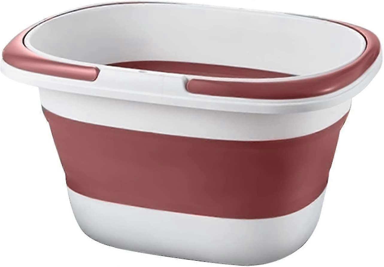 Large collapsible plastic bucket with handle for house cleaning
