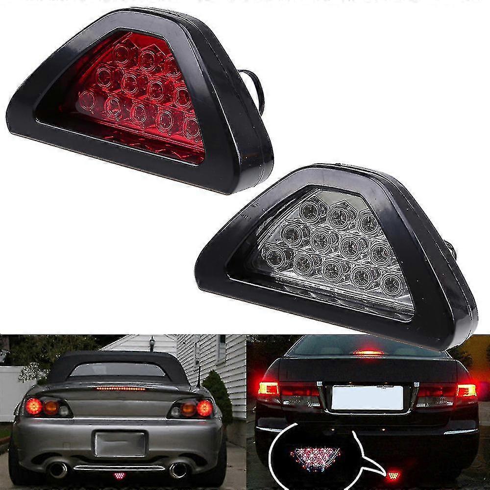 Universal Brake Signal Lamp F1 Style Triangle Sporty 12led Rear Fog Light Tail Third Brake Lamp  Drl