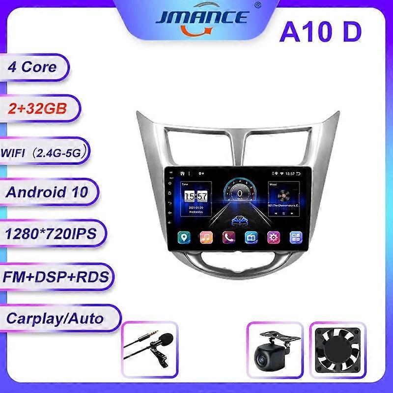 For Hyundai Solaris 1 2010 - 2016 Car Radio Multimedia Video Player Navigation GPS Android Auto Carplay No 2din 2 din dvd