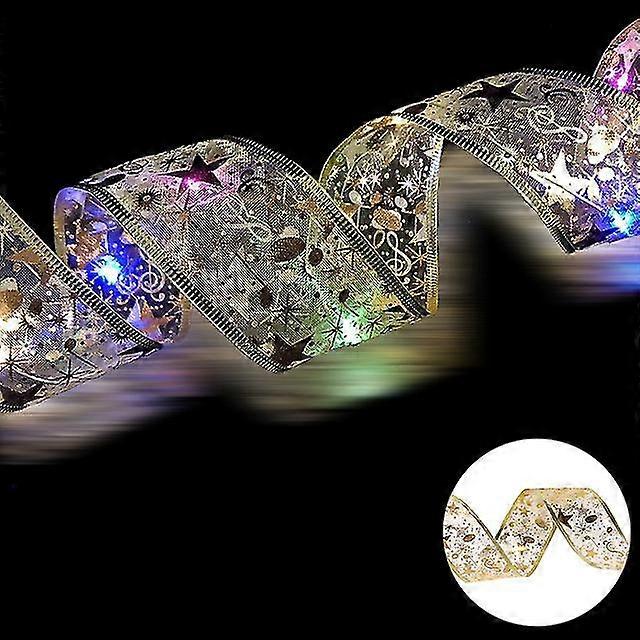 Ribbon Fairy Light Christmas Decoration Christmas Tree Ornaments For Home 2023 Xmas String Lights Navidad Natal New Year 2024