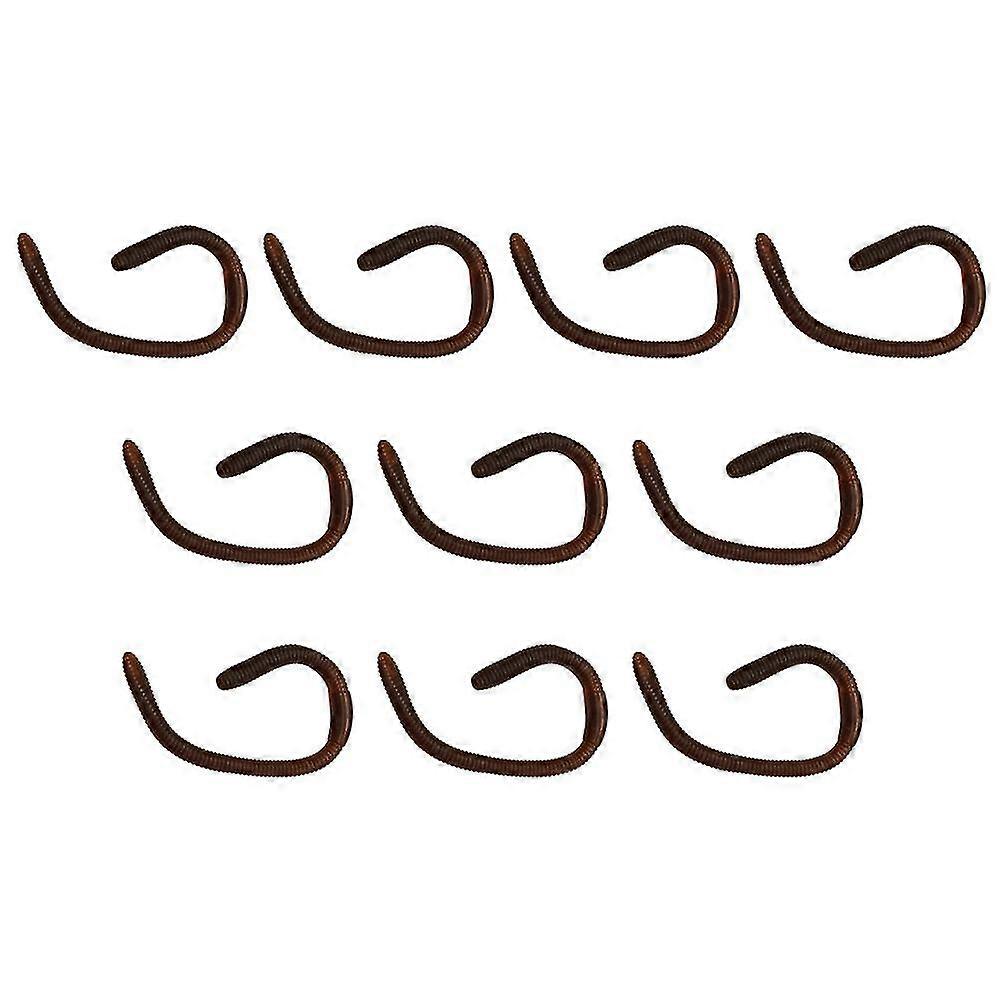 10pcs Simulation Earthworms Tricky Toy Artificial Earthworms Simulation Toy